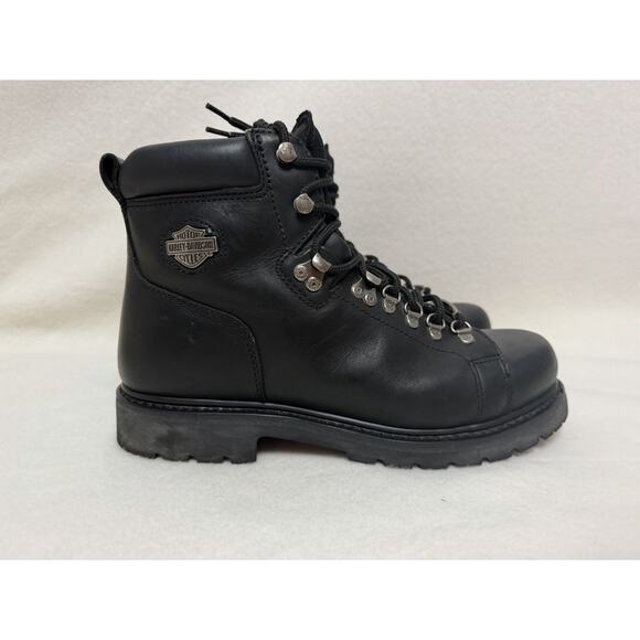 Harley Davidson Dipstick Men\'s Black Leather Motorcycle Riding Boots Size 10.5 main image 5